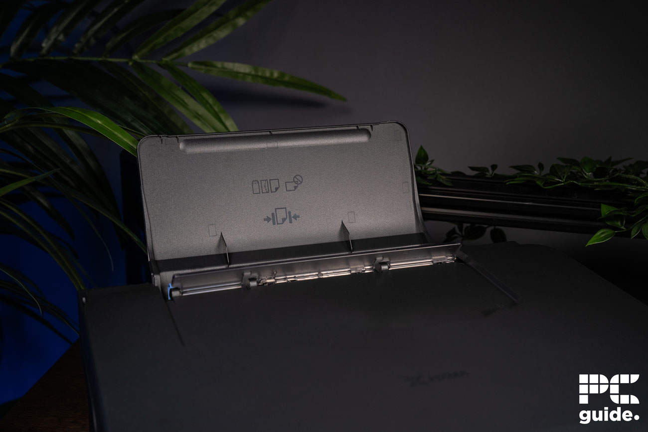 Canon PIXMA G3570 rear paper feed, Image by PC Guide