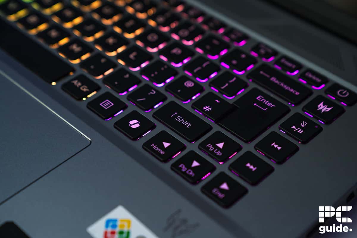 Acer Predator Triton Neo 16 arrow keys, Image by PC Guide