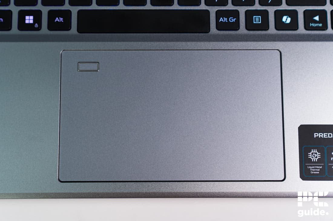 Acer Predator Triton Neo 16 touchpad, Image by PC Guide