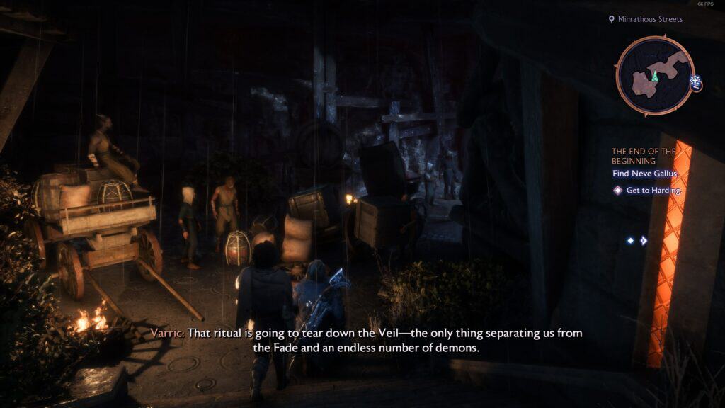 character walking through a dark street 