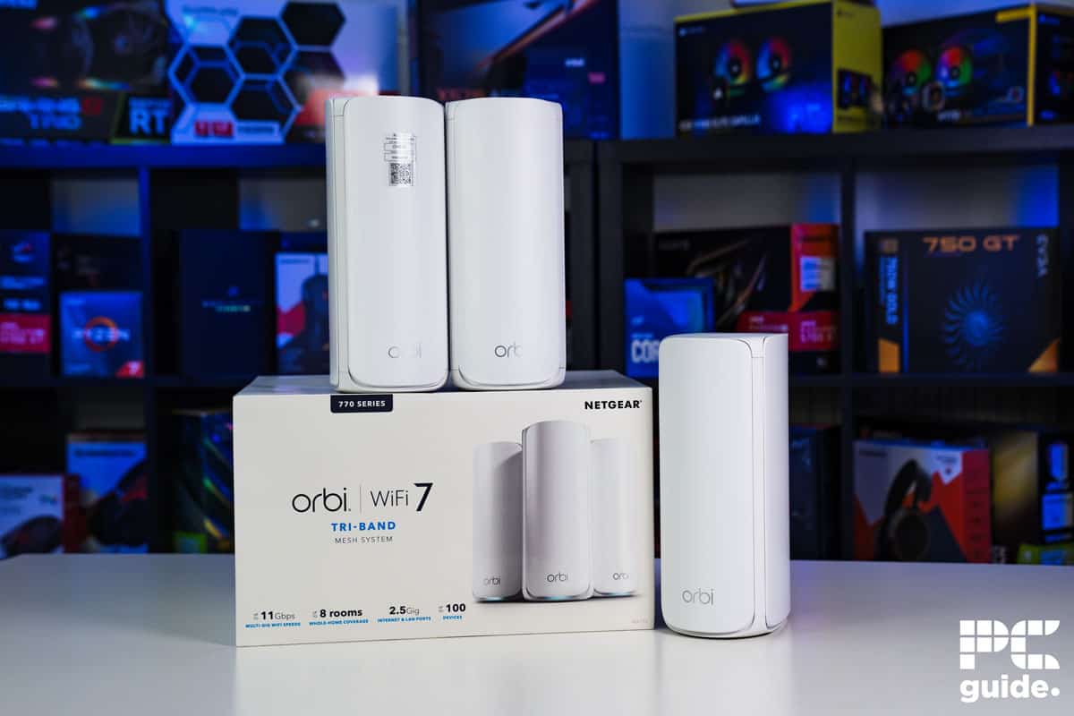 Netgear Orbi 770 Mesh router and satellites , Image by PC Guide