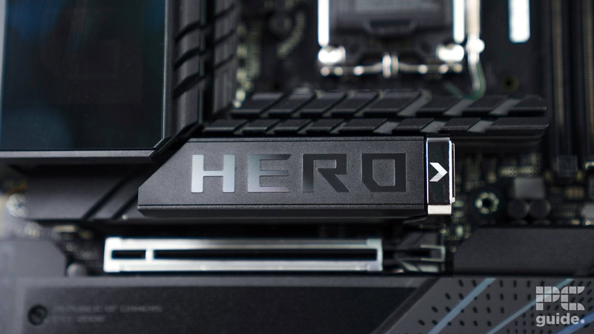 ROG Maximus Z890 Hero GPU and NVMe slots, Image by PC Guide