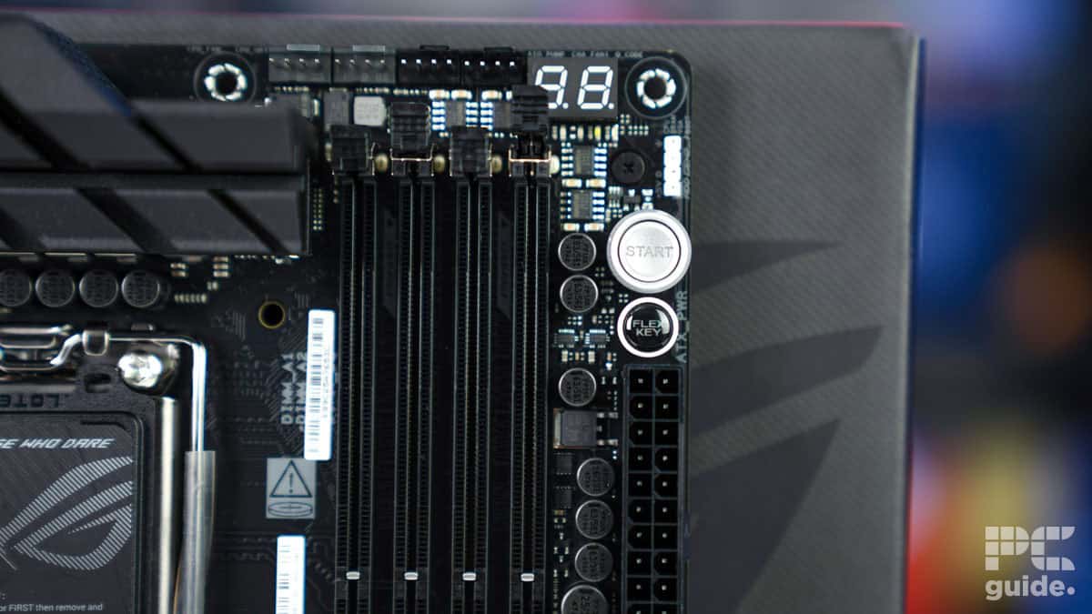 ROG Maximus Z890 Hero RAM and LED, Image by PC Guide