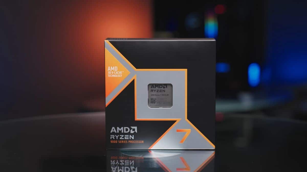 Ryzen 7 X3D chip on a table