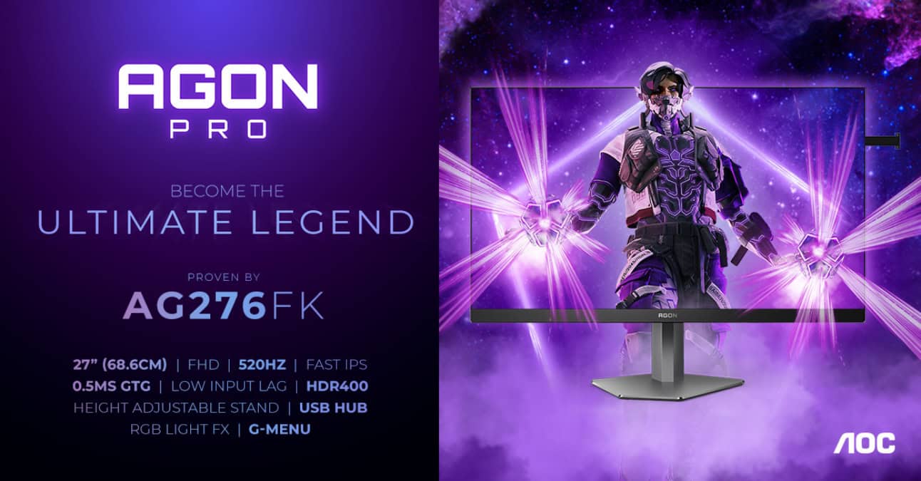 AOC unveils new 520Hz gaming monitor that’s designed with competitive FPS in mind