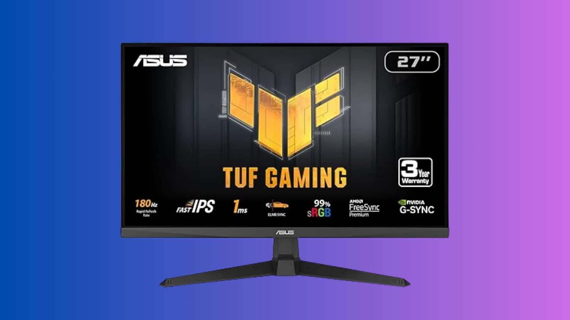 Budget ASUS 180Hz gaming monitor gets even more affordable as 30% deal strikes down price