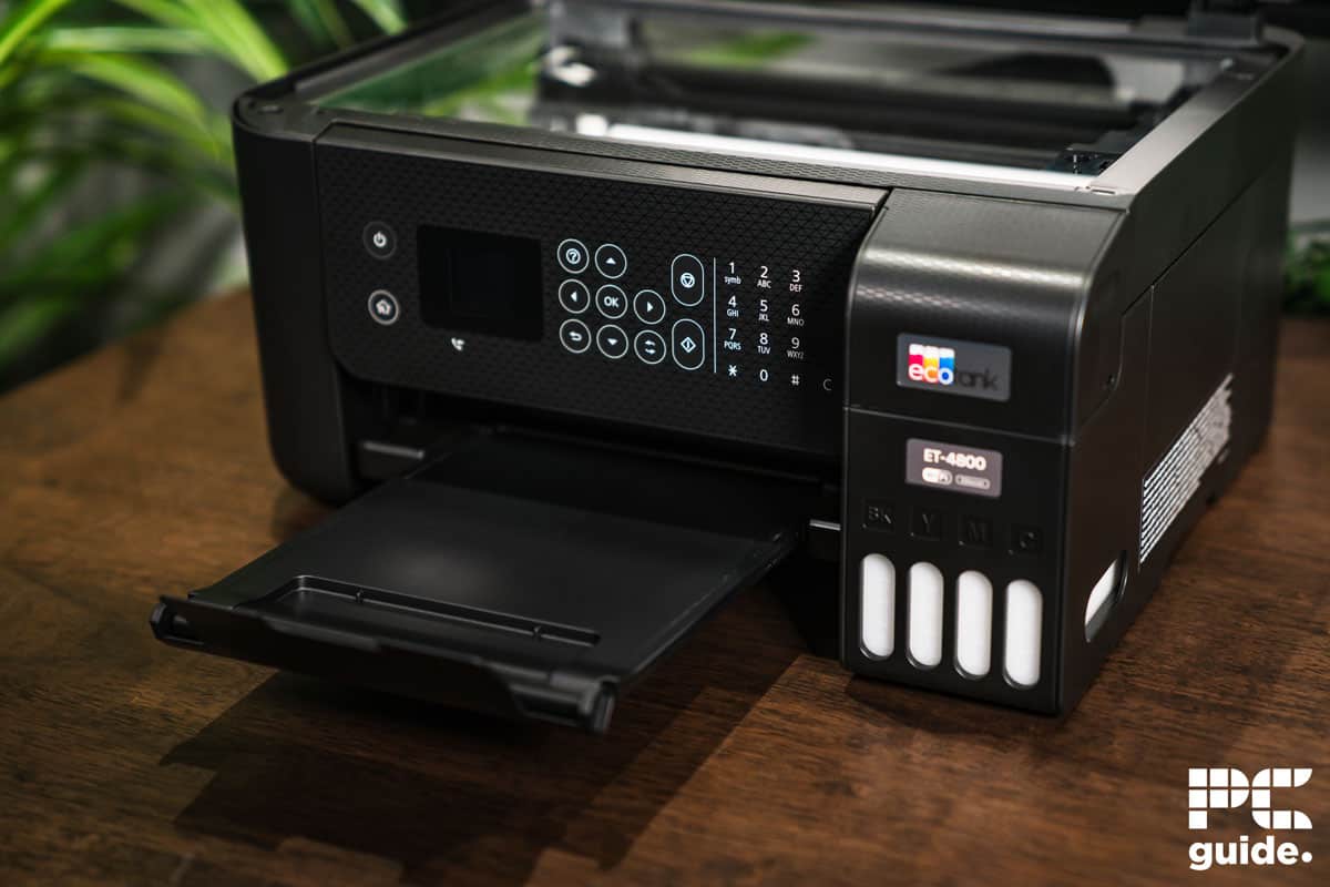 Epson EcoTank ET-4800 front profile, Image by PC Guide