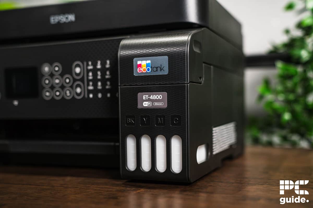 Epson EcoTank ET-4800 ink tank, Image by PC Guide
