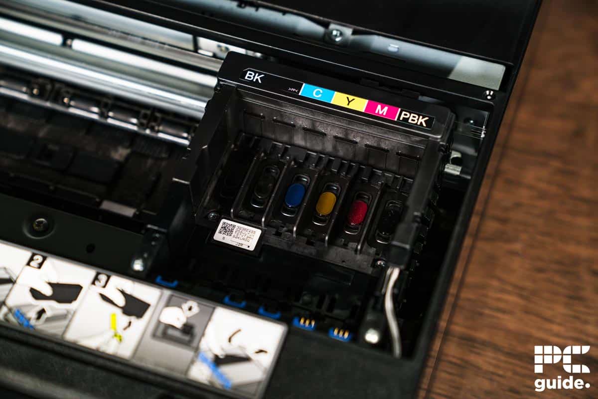 Epson Expression Premium XP-7100 cartridge slots, Image by PC Guide