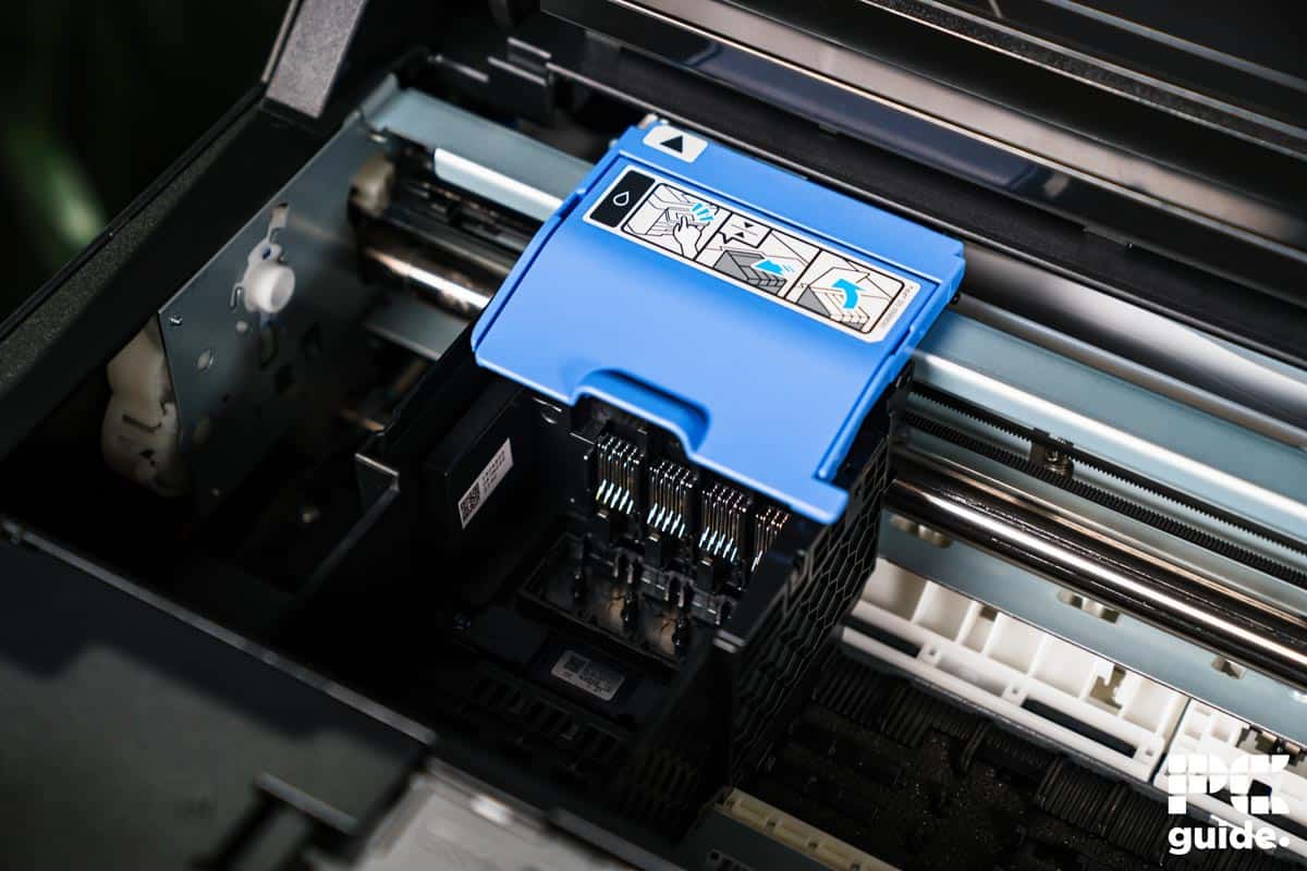 Epson WorkForce WF-7310DTW ink slots, Image by PC Guide