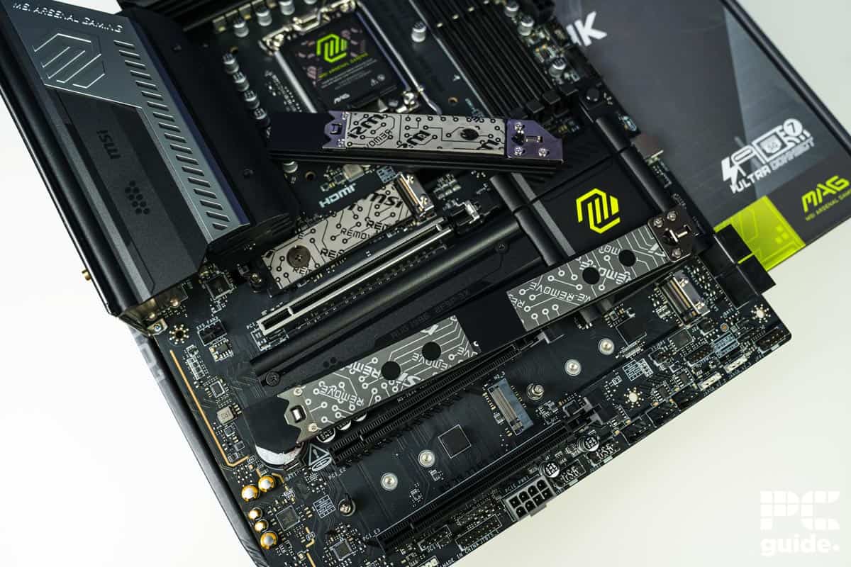 MSI MAG Z890 Tomahawk WiFi NVMe slots, Image by PC Guide