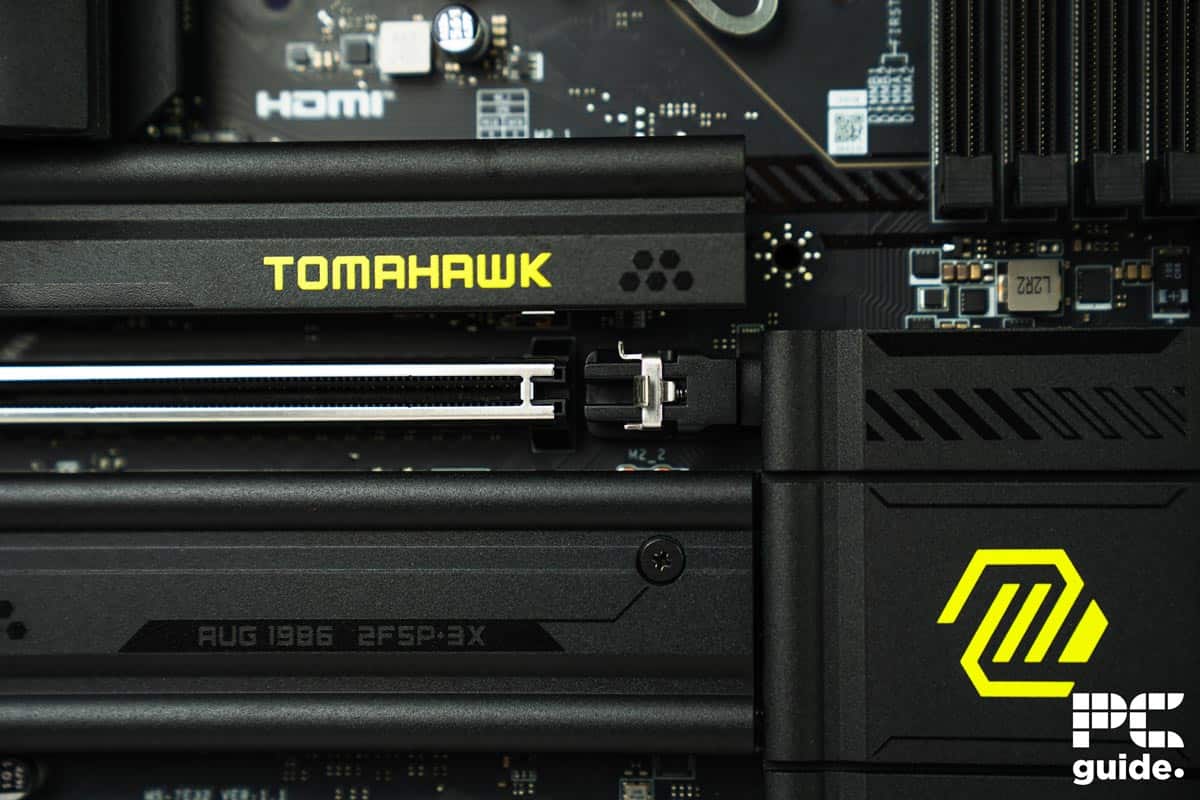 MSI MAG Z890 Tomahawk WiFi PCIe clip, Image by PC Guide