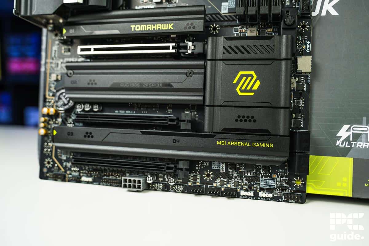 MSI MAG Z890 Tomahawk WiFi bottom half, Image by PC Guide