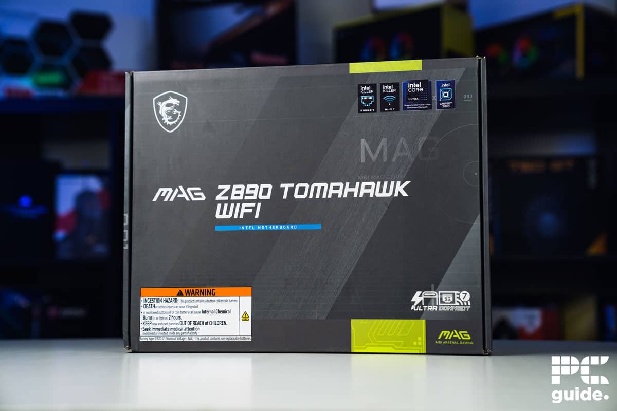 MSI MAG Z890 Tomahawk WiFi box, Image by PC Guide
