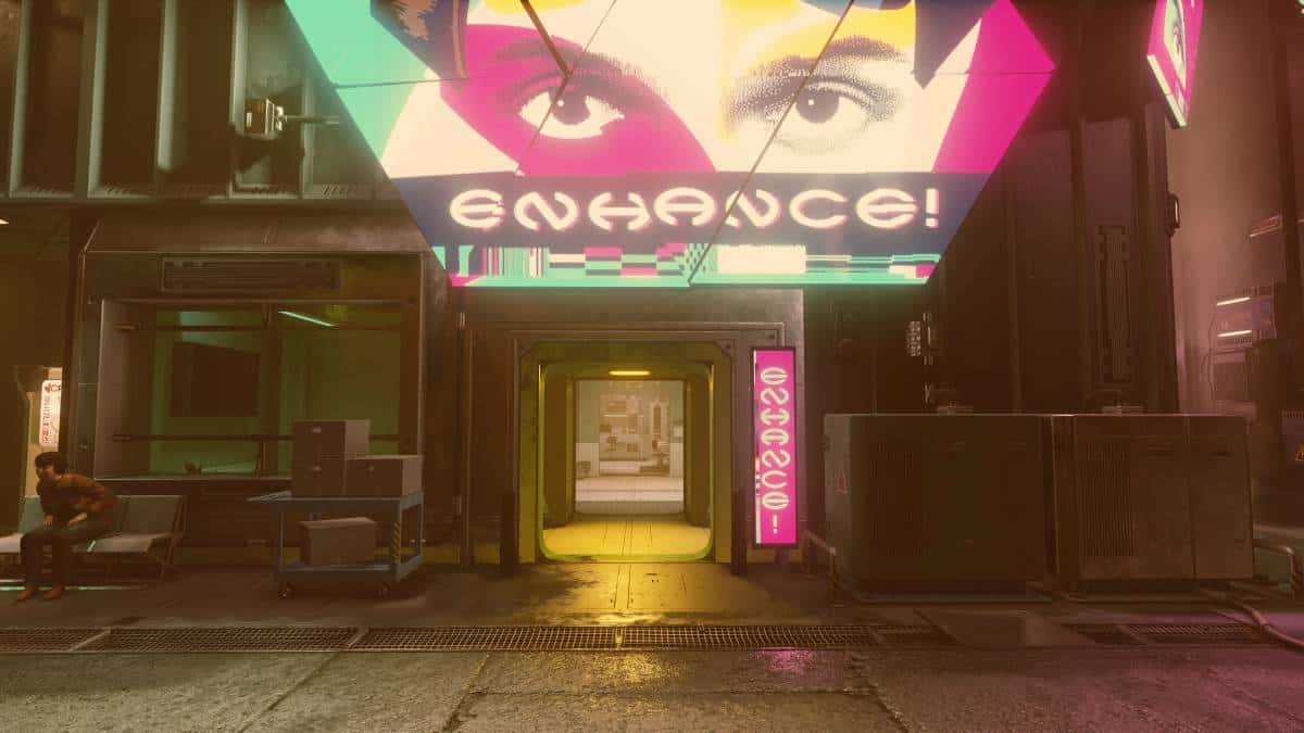 Starfield screenshot outside Enhance!