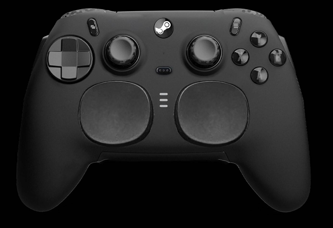 Steam-Controller: Ein intelligentes, taktiles Joystick mit traditionellen Bedienelementen Steam Controller 2 mock up 6
