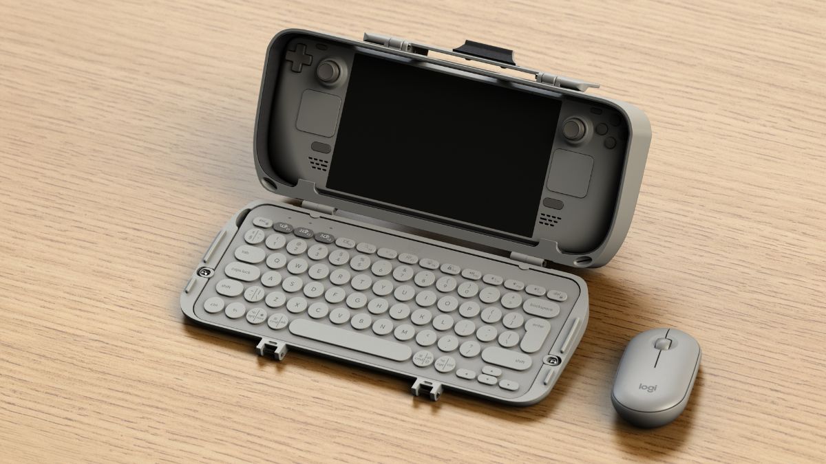 This 3D-printable Steam Deck case comes with space for a keyboard, and it costs just $9.40