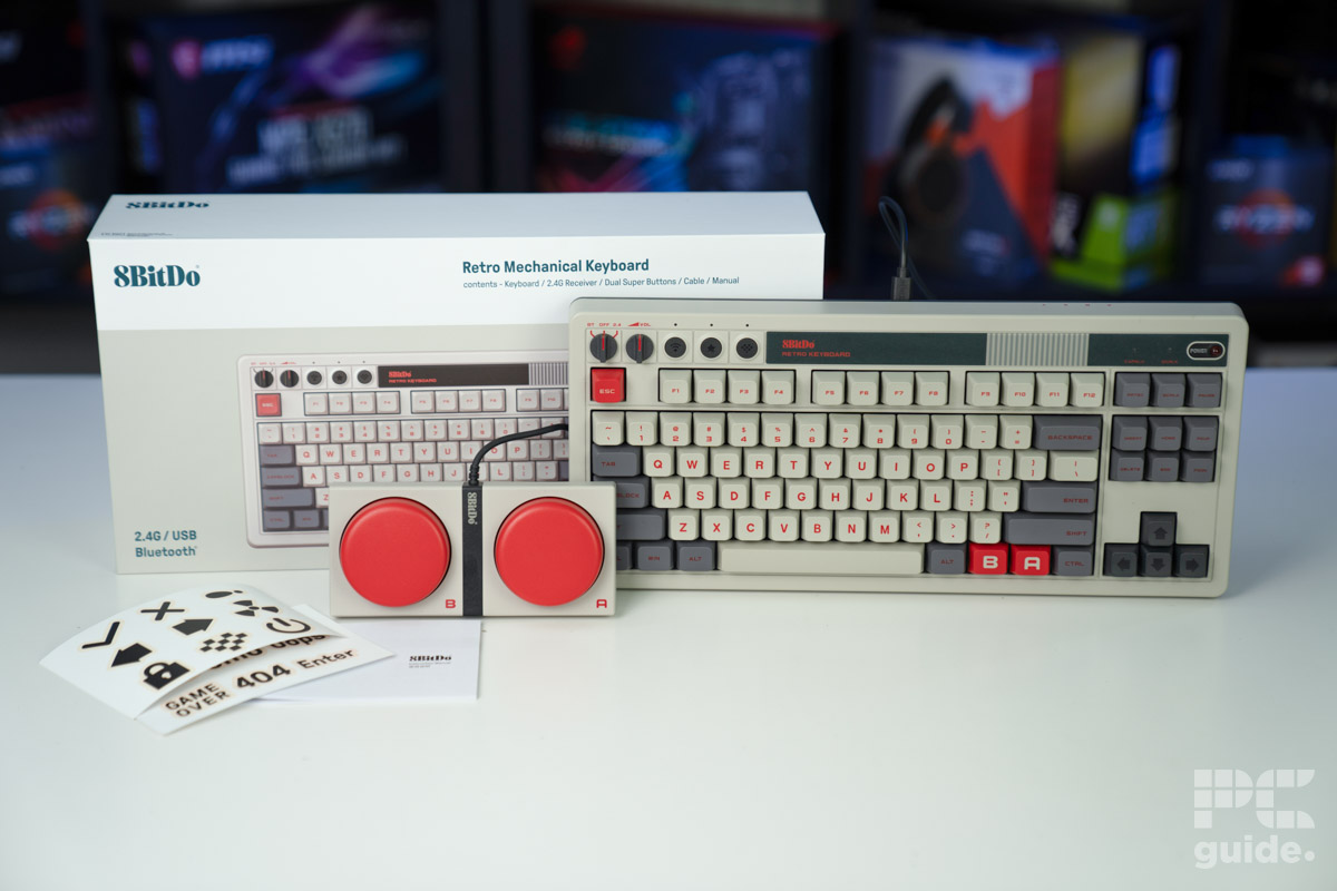 8Bitdo Retro Mechanical Keyboard box contents, Image by PC guide