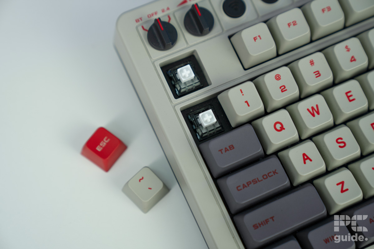 8Bitdo Retro Mechanical Keyboard key switches, Image by PC guide