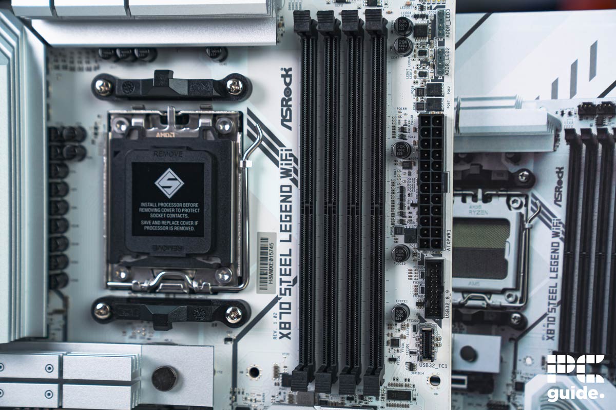 ASRock X870 Steel Legend RAM slots, Image by PC Guide