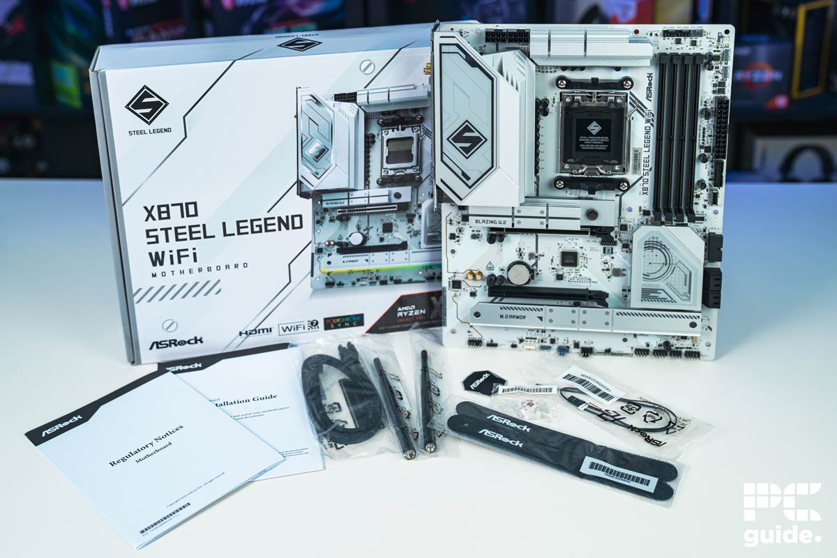ASRock X870 Steel Legend box contents, Image by PC Guide