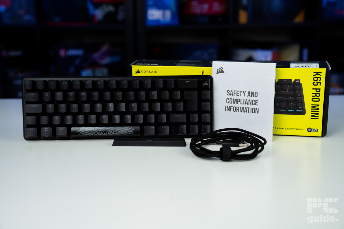 Corsair K65 Pro Mini box contents, Image by PC Guide