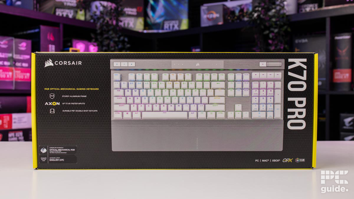 Corsair K70 Pro box, Image by PC Guide