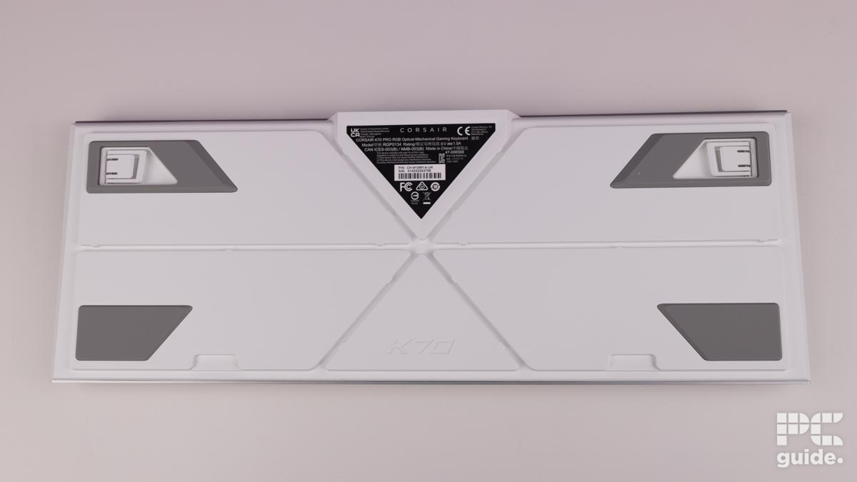 Corsair K70 Pro underside, Image by PC Guide