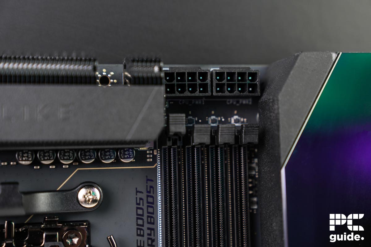 MSI MEG X870E Godlike CPU power, Image by PC Guide