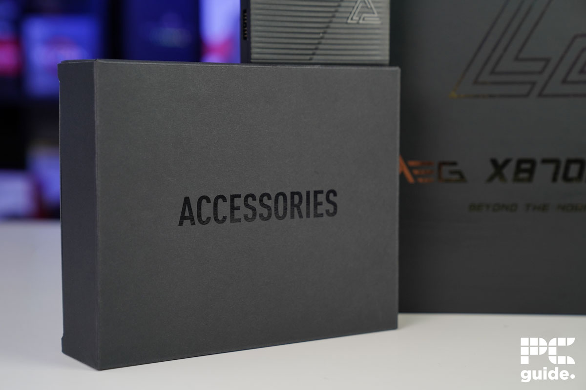 MSI MEG X870E Godlike accessories box, Image by PC Guide