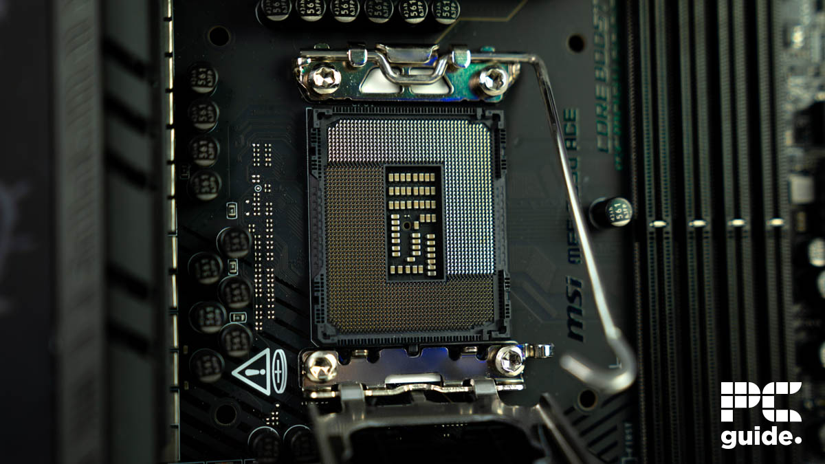MSI MEG Z890 ACE CPU socket, Image by PC Guide