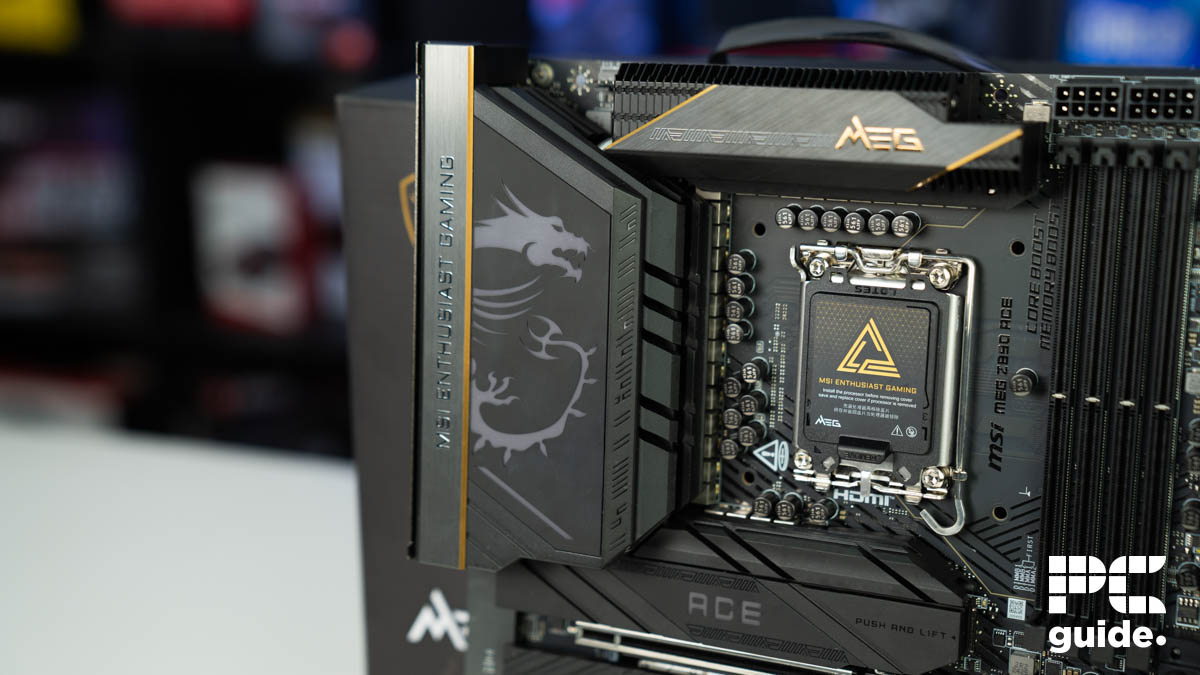 MSI MEG Z890 ACE IO heatsink, Image by PC Guide