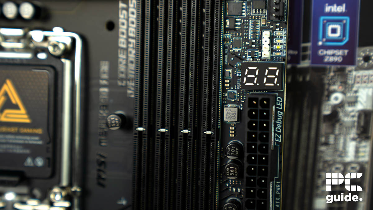 MSI MEG Z890 ACE RAM and power, Image by PC Guide