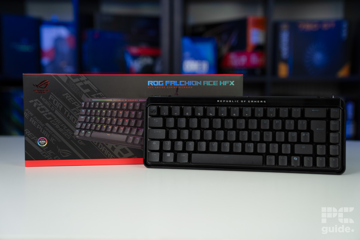 ROG Falchion ACE HFX keyboard and box, Image by PC Guide