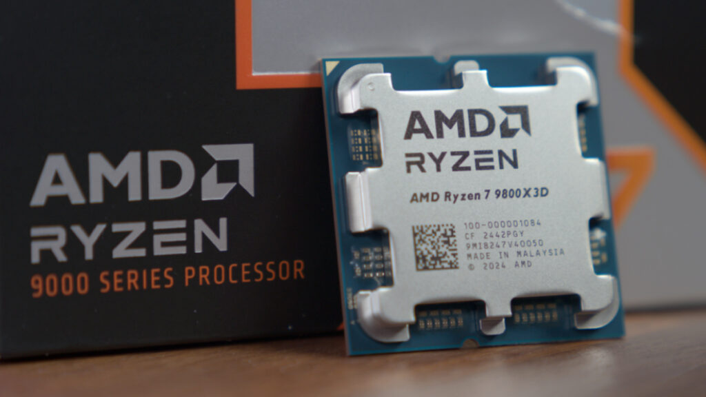 AMD Ryzen 7 9800X3D processor with packaging, image by PC Guide