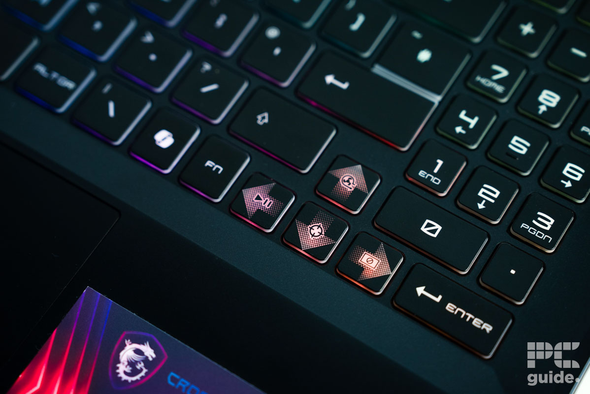 MSI Crosshair 16 HX D14V arrow keys, Image by PC Guide