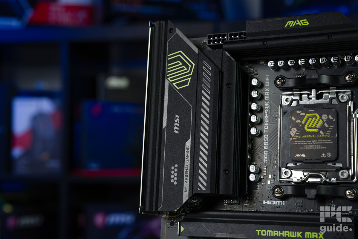 MSI MAG B850 Tomahawk Max WiFi IO shield, Image by PC Guide