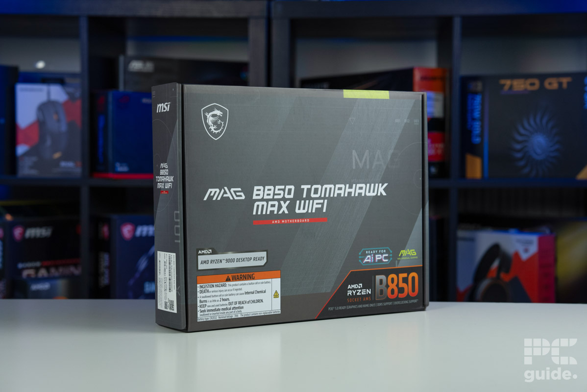 MSI MAG B850 Tomahawk Max WiFi box, Image by PC Guide