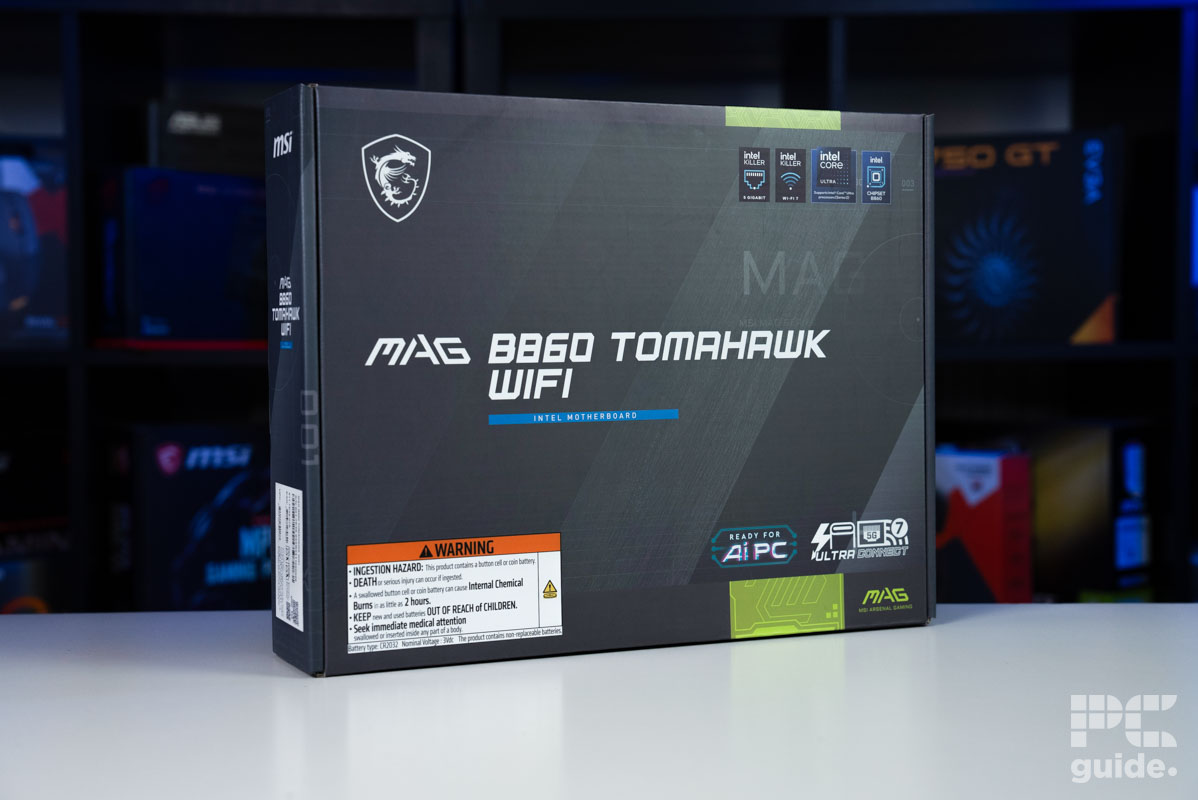 MSI MAG B860 Tomahawk WiFi box, Image by PC Guide