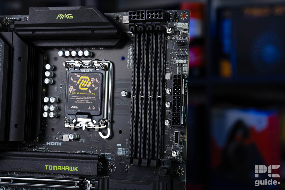MSI MAG B860 Tomahawk WiFi memory slots, Image by PC Guide