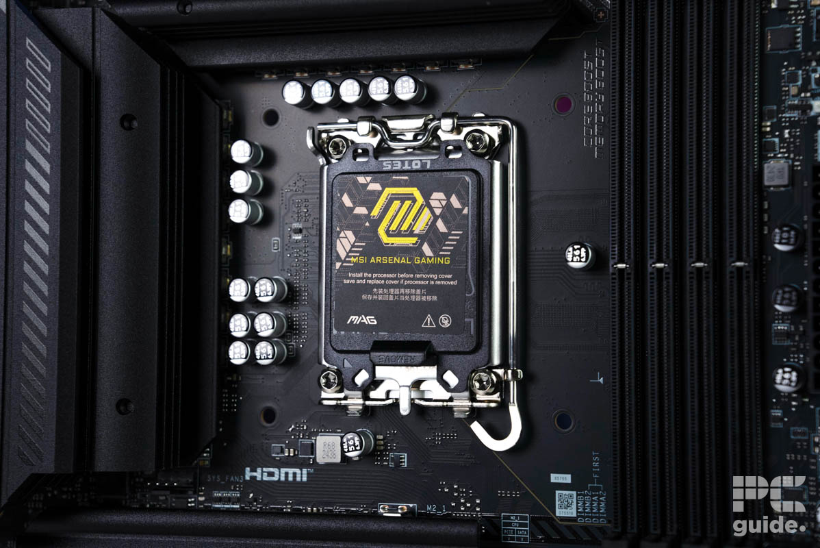 MSI MAG B860 Tomahawk WiFi socket, Image by PC Guide