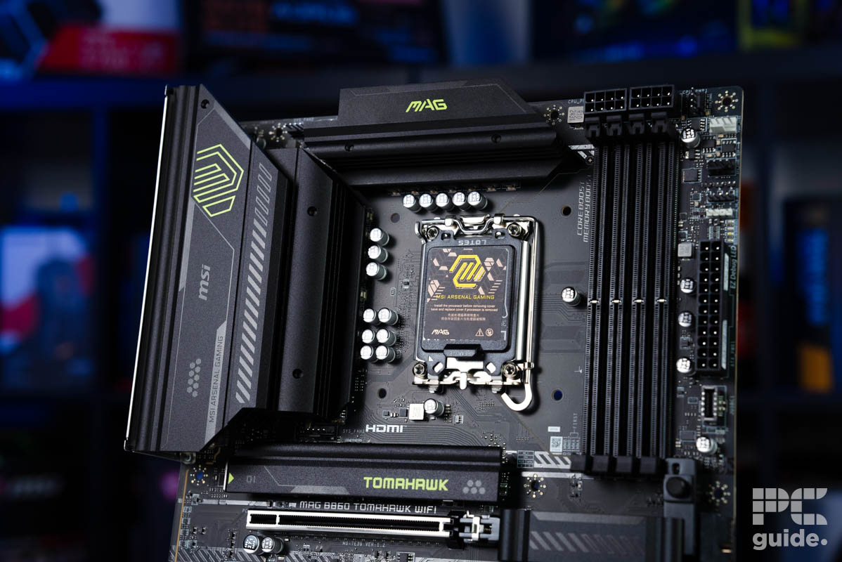 MSI MAG B860 Tomahawk WiFi top half, Image by PC Guide
