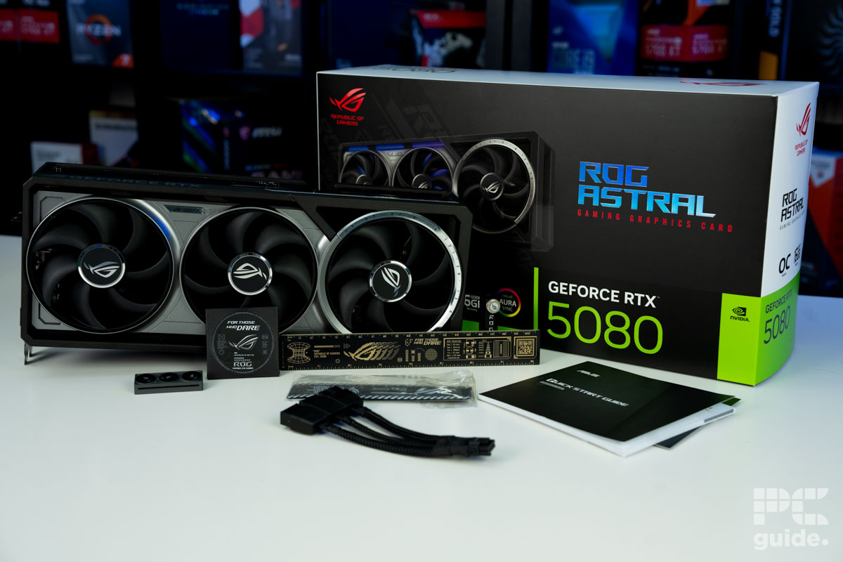 ROG Astral GeForce RTX 5080 OC box contents, Image by PC Guide