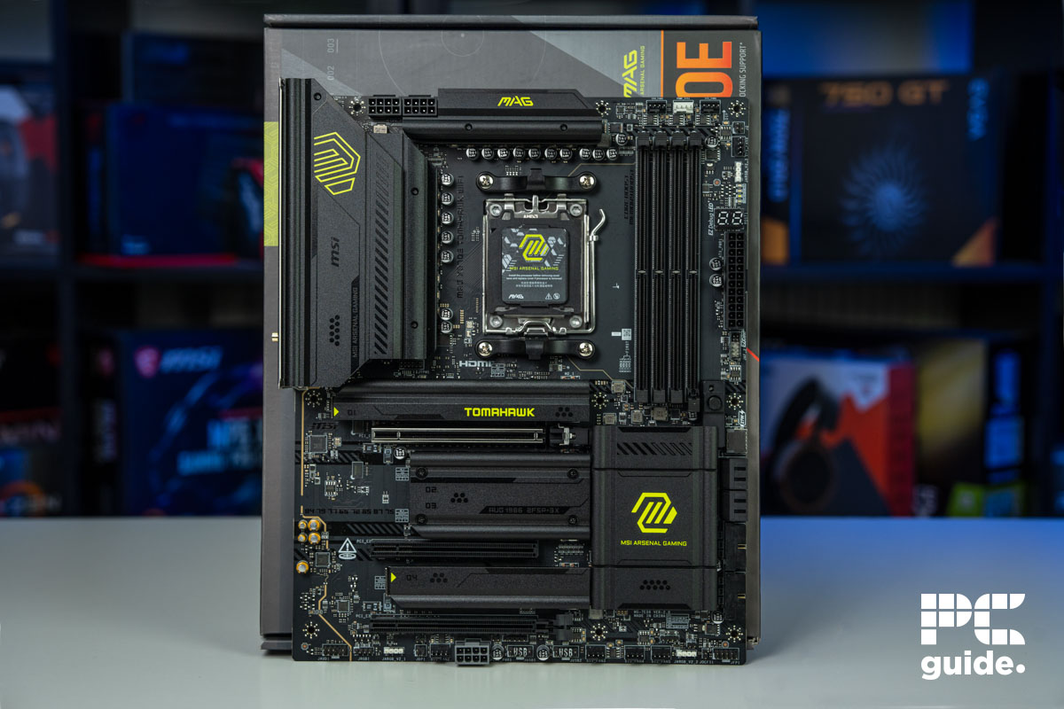 MSI MAG X870E Tomahawk WiFi mobo, Image by PC Guide