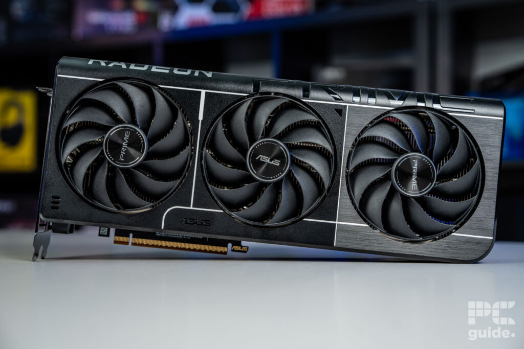 ASUS Prime RX 9070 XT OC front on, Image by PC Guide
