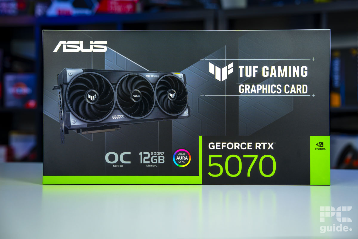 ASUS TUF Gaming GeForce RTX 5070 OC box, Image by PC Guide