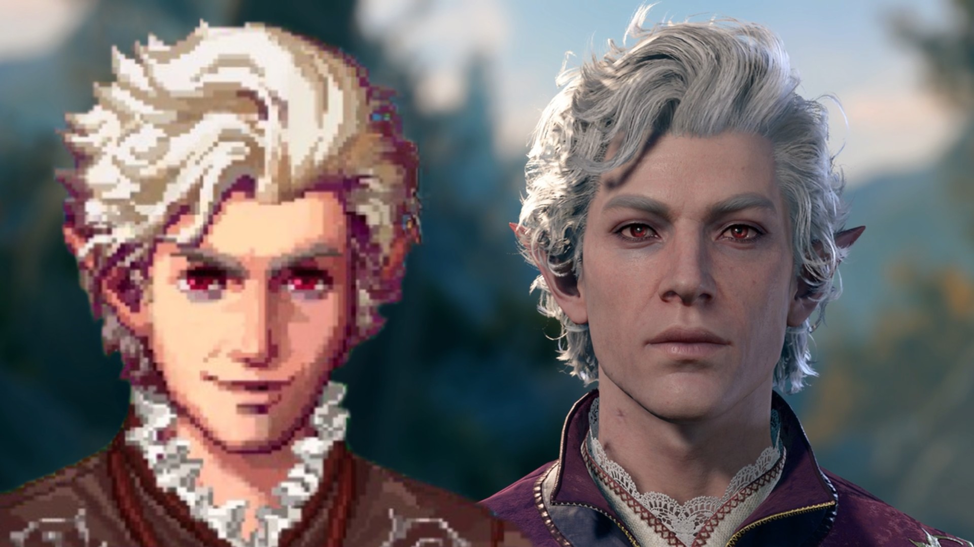 Baldur's Gate 3 Astarion 3D model and 2D sprite