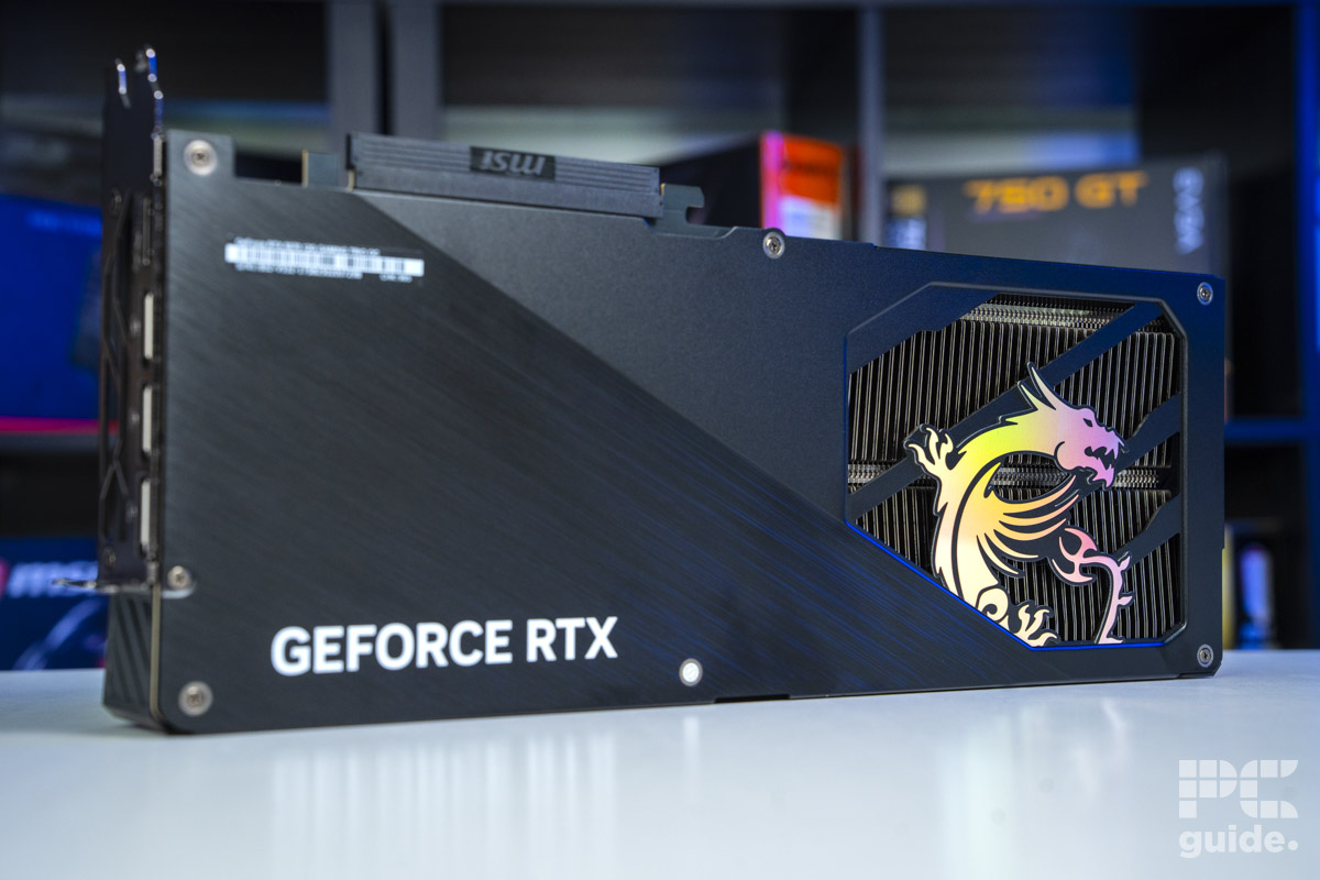 MSI GeForce RTX 5070 GAMING TRIO OC backplate, Image by PC Guide