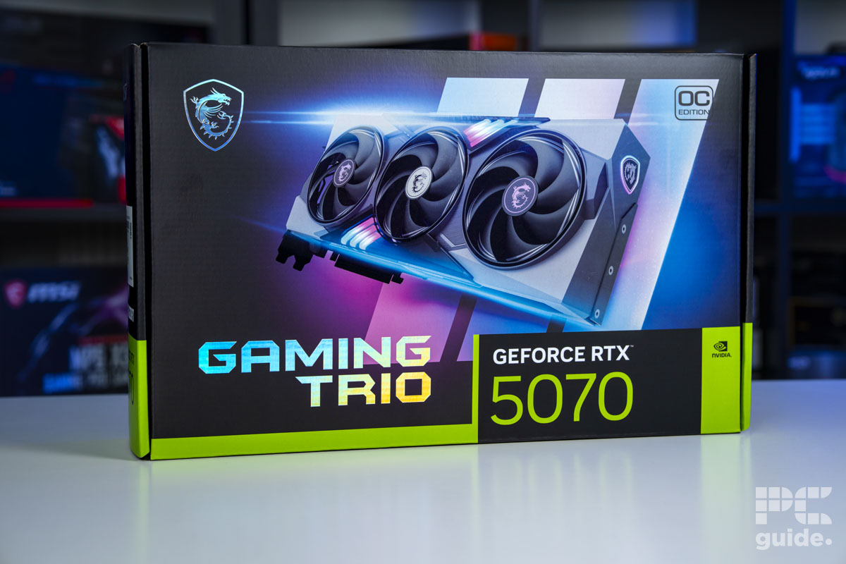 MSI GeForce RTX 5070 GAMING TRIO OC box, Image by PC Guide