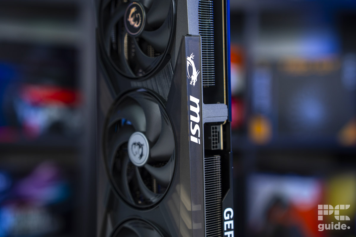 MSI GeForce RTX 5070 GAMING TRIO OC vertical closeup, Image by PC Guide